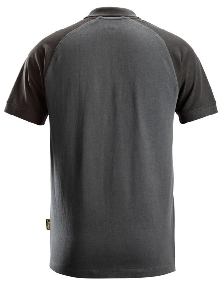 2750 Polo de manga corta bicolor gris acero-negro