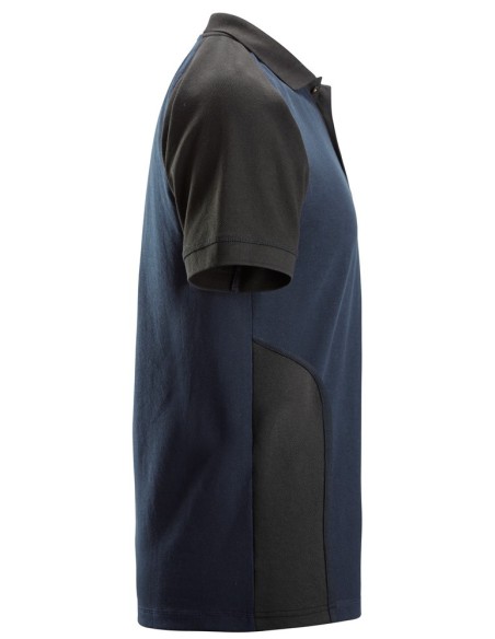 2750 Polo de manga corta bicolor azul marino-negro
