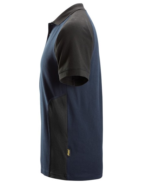 2750 Polo de manga corta bicolor azul marino-negro