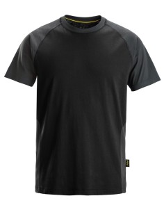 2550 Camiseta de manga corta bicolor negro-gris acero