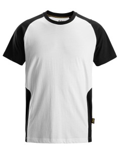 2550 Camiseta de manga corta bicolor blanco-negro