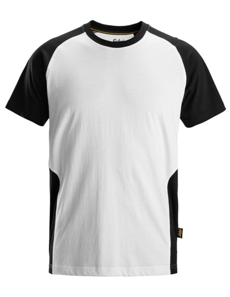 2550 Camiseta de manga corta bicolor blanco-negro
