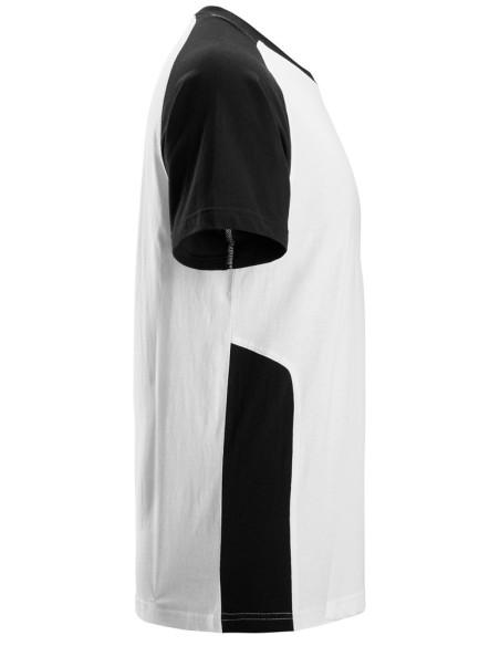 2550 Camiseta de manga corta bicolor blanco-negro