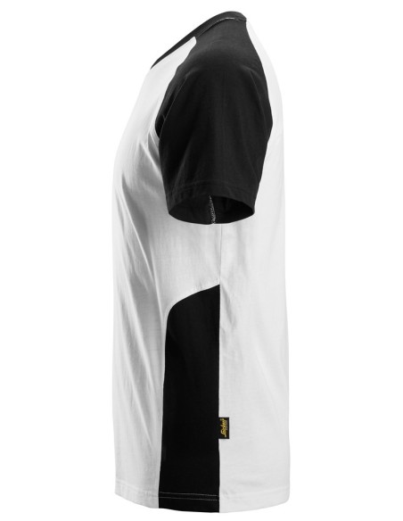 2550 Camiseta de manga corta bicolor blanco-negro