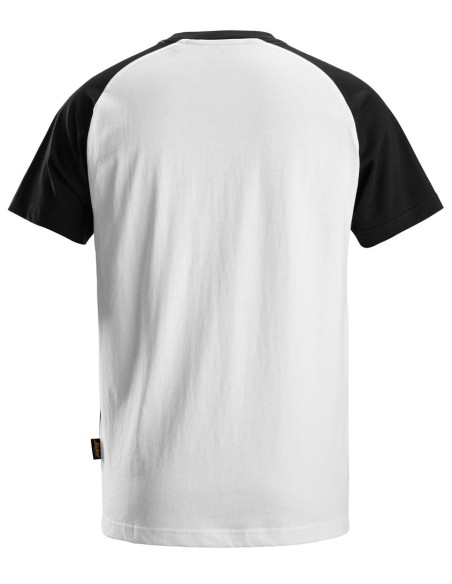 2550 Camiseta de manga corta bicolor blanco-negro