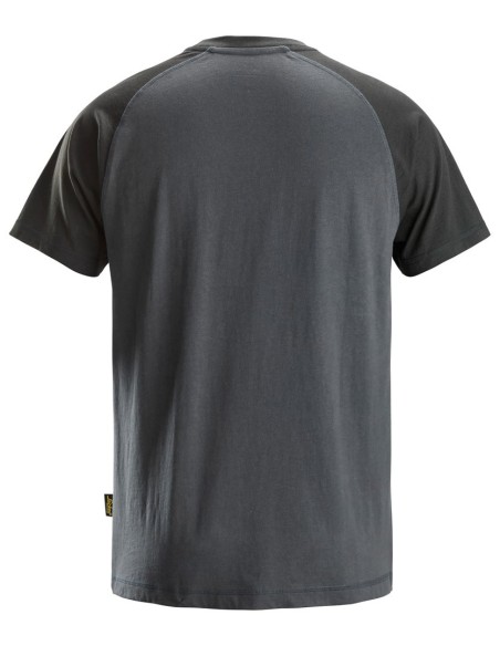 2550 Camiseta de manga corta bicolor gris acero-negro