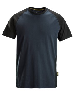 2550 Camiseta de manga corta bicolor azul marino-negro
