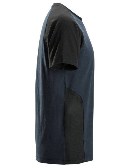 2550 Camiseta de manga corta bicolor azul marino-negro