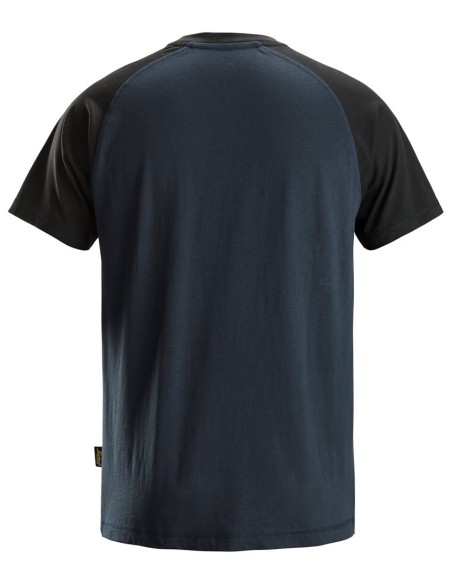 2550 Camiseta de manga corta bicolor azul marino-negro