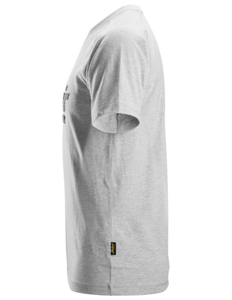 2590 Camiseta manga corta con logo gris jaspeado