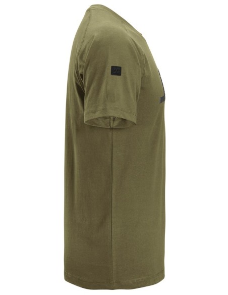 2590 Camiseta manga corta con logo verde khaki