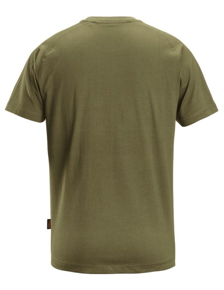 2590 Camiseta manga corta con logo verde khaki