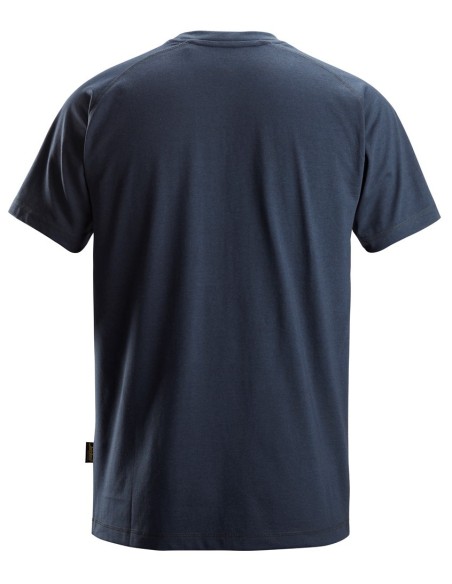 2590 Camiseta manga corta con logo azul marino jaspeado