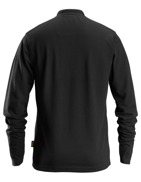 2608 Polo de manga larga pique negro