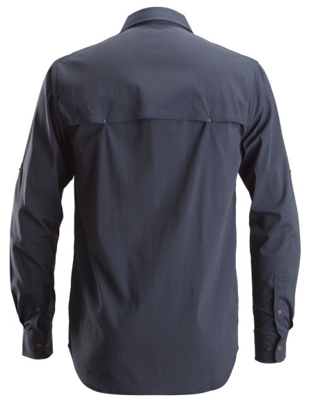 8521 Camisa de manga larga absorbente LiteWork azul marino