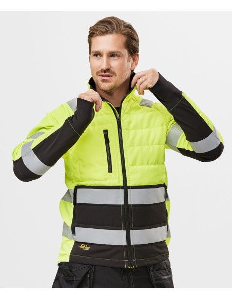8134 Chaqueta ligera acolchada de alta visibilidad clase 2 amarillo/ negro