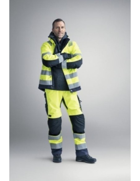 1130 Chaqueta de alta visibilidad clase 3 con aislamiento 37.5 AllroundWork amarillo/ azul marino