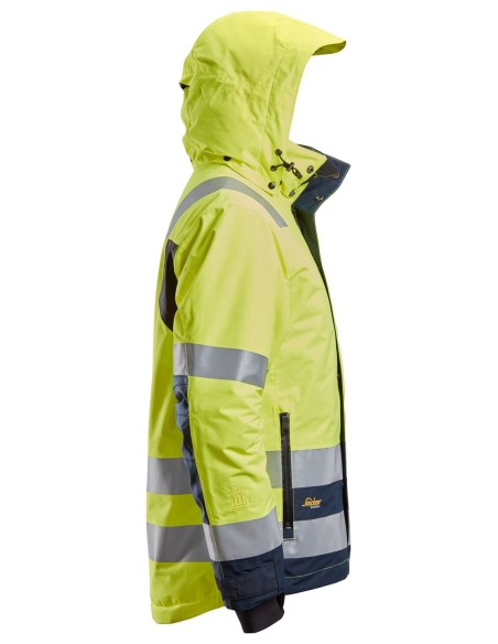 1132 Chaqueta con aislamiento 37.5 impermeable de alta visibilidad clase 3 amarillo/ azul marino
