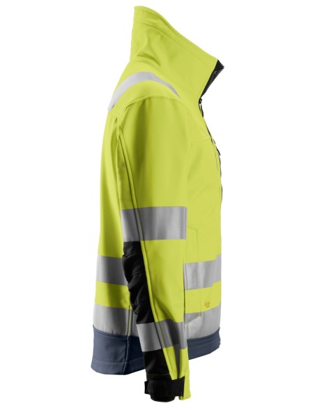 1230 Chaqueta SoftShell AllroundWork alta visibilidad clase 3 amarillo/ azul marino