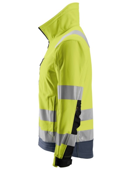 1230 Chaqueta SoftShell AllroundWork alta visibilidad clase 3 amarillo/ azul marino