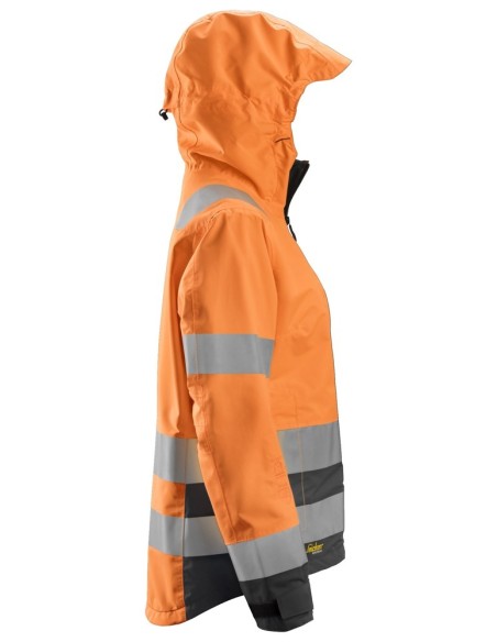 1347 Chaqueta impermeable de alta visibilidad para mujer clase 2/3 AllroundWork naranja-gris acero