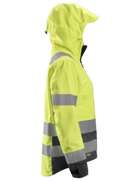 1347 Chaqueta impermeable de alta visibilidad para mujer clase 2/3 AllroundWork amarillo-gris acero