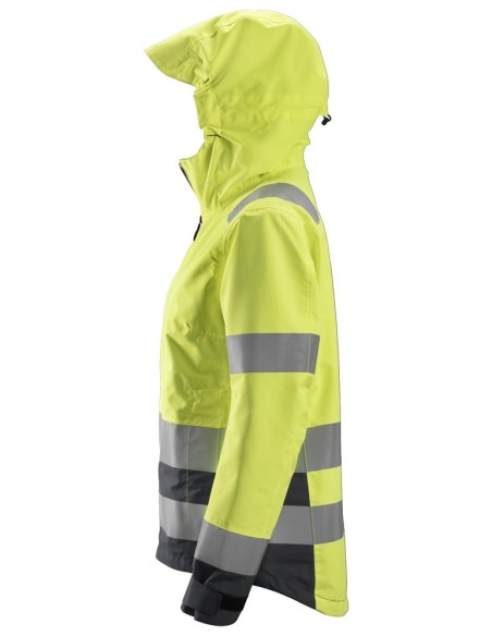 1347 Chaqueta impermeable de alta visibilidad para mujer clase 2/3 AllroundWork amarillo-gris acero