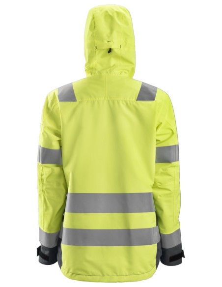 1347 Chaqueta impermeable de alta visibilidad para mujer clase 2/3 AllroundWork amarillo-gris acero