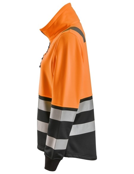 8073 Chaqueta con cremallera completa de alta visibilidad clase 2 para mujer naranja-negro