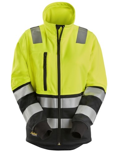 8073 Chaqueta con cremallera completa de alta visibilidad clase 2 para mujer amarillo-negro