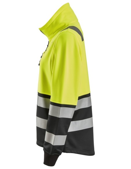 8073 Chaqueta con cremallera completa de alta visibilidad clase 2 para mujer amarillo-negro