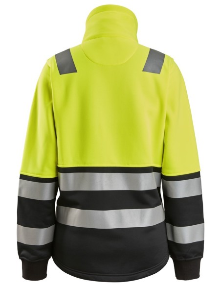 8073 Chaqueta con cremallera completa de alta visibilidad clase 2 para mujer amarillo-negro