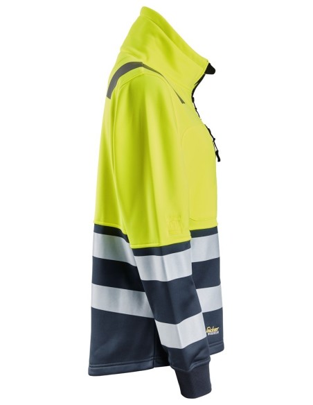 8073 Chaqueta con cremallera completa de alta visibilidad clase 2 para mujer amarillo-azul marino