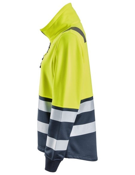 8073 Chaqueta con cremallera completa de alta visibilidad clase 2 para mujer amarillo-azul marino