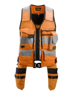4230 Chaleco portaherramientas de alta visibilidad clase 1 AllroundWork naranja-negro