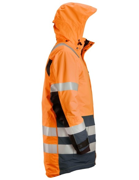 1830 Parka impermeable de alta visibilidad clase 3 AllroundWork naranja/ gris acero