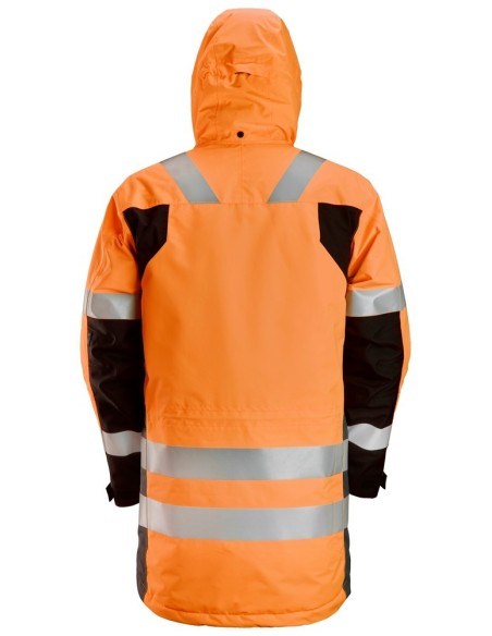 1830 Parka impermeable de alta visibilidad clase 3 AllroundWork naranja/ gris acero