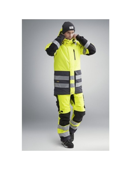 1830 Parka impermeable de alta visibilidad clase 3 AllroundWork naranja/ gris acero