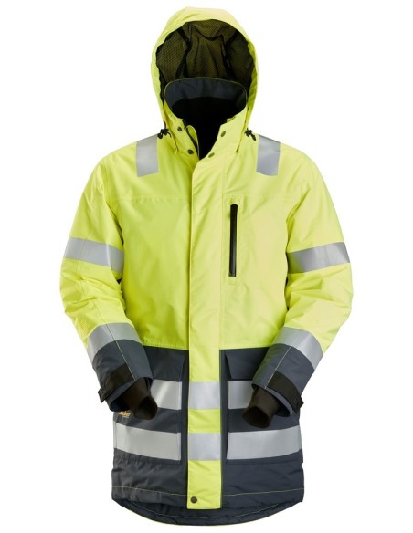 1830 Parka impermeable de alta visibilidad clase 3 AllroundWork amarillo/ gris acero