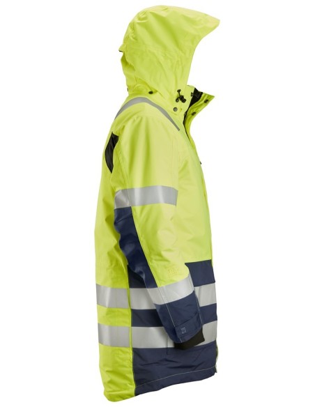 1830 Parka impermeable de alta visibilidad clase 3 AllroundWork amarillo/ azul marino