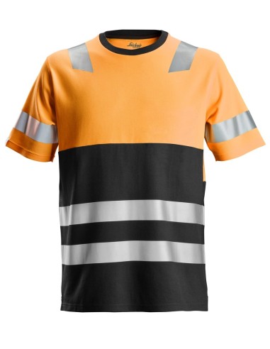2534 Camiseta de manga corta de alta visibilidad clase 1 naranja-negro