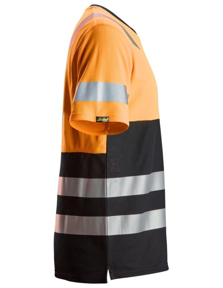 2534 Camiseta de manga corta de alta visibilidad clase 1 naranja-negro