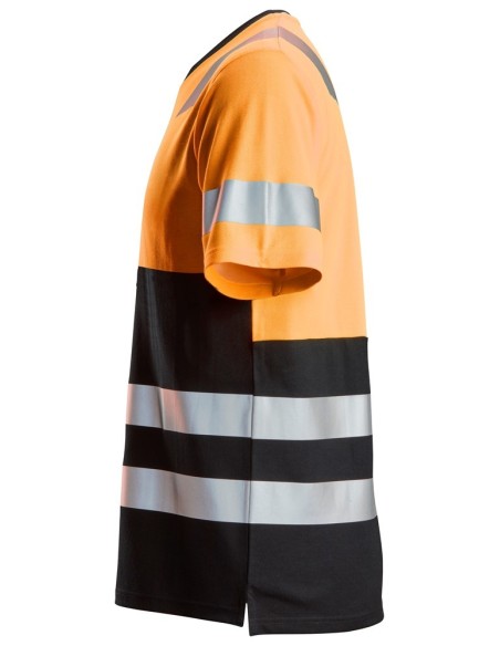 2534 Camiseta de manga corta de alta visibilidad clase 1 naranja-negro