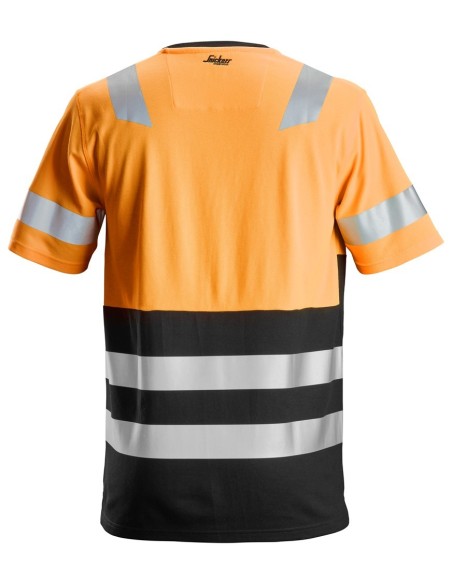 2534 Camiseta de manga corta de alta visibilidad clase 1 naranja-negro