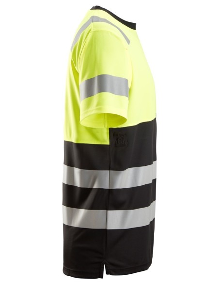 2535 Camiseta de manga corta de alta visibilidad clase 1 negro-amarillo