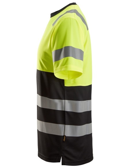2535 Camiseta de manga corta de alta visibilidad clase 1 negro-amarillo