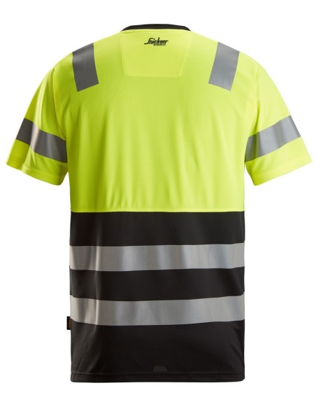 2535 Camiseta de manga corta de alta visibilidad clase 1 negro-amarillo
