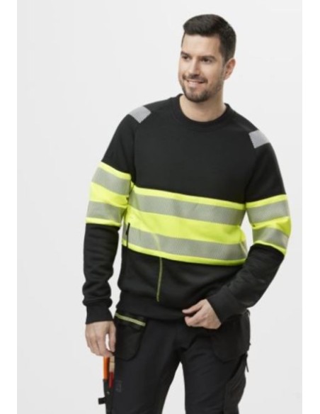 2830 Sudadera alta visibilidad clase 1 negro-amarillo