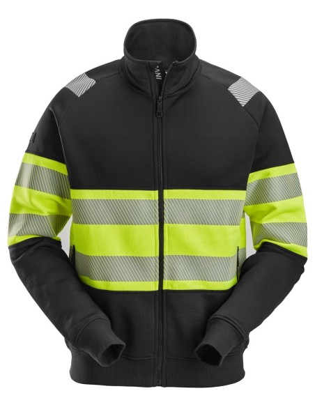 2834 Chaqueta con cremallera completa de alta visibilidad clase 1 negro-amarillo