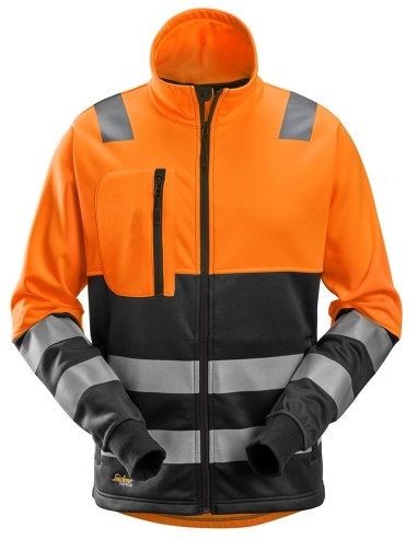 8035 Chaqueta con cremallera completa de alta visibilidad clase 2 naranja-negro